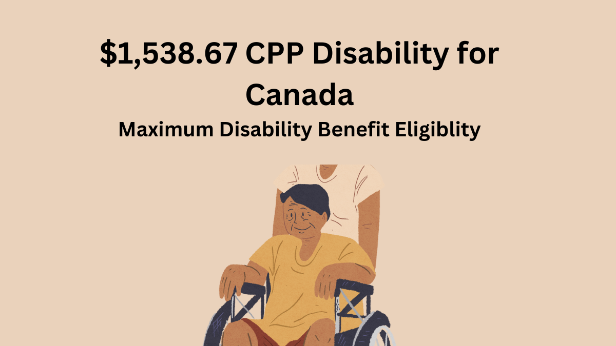 $1,538.67 CPP Disability for Canada
