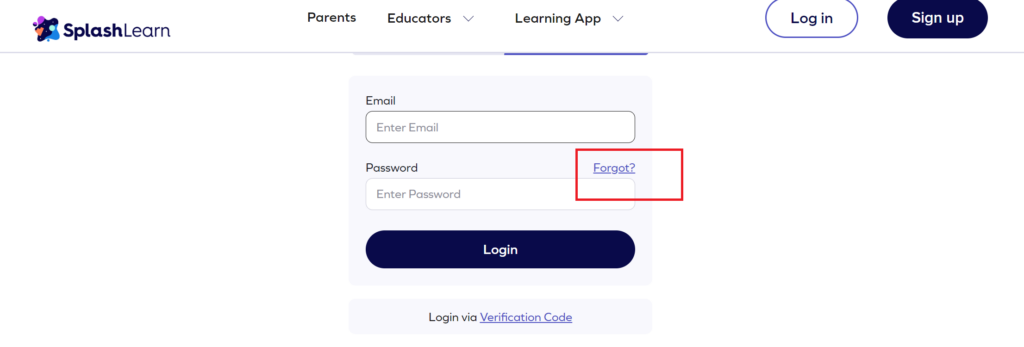 SplashLearn homepage