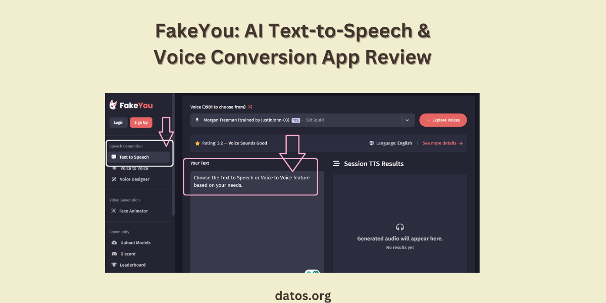 FakeYou: AI Text-to-Speech & Voice Conversion App Review