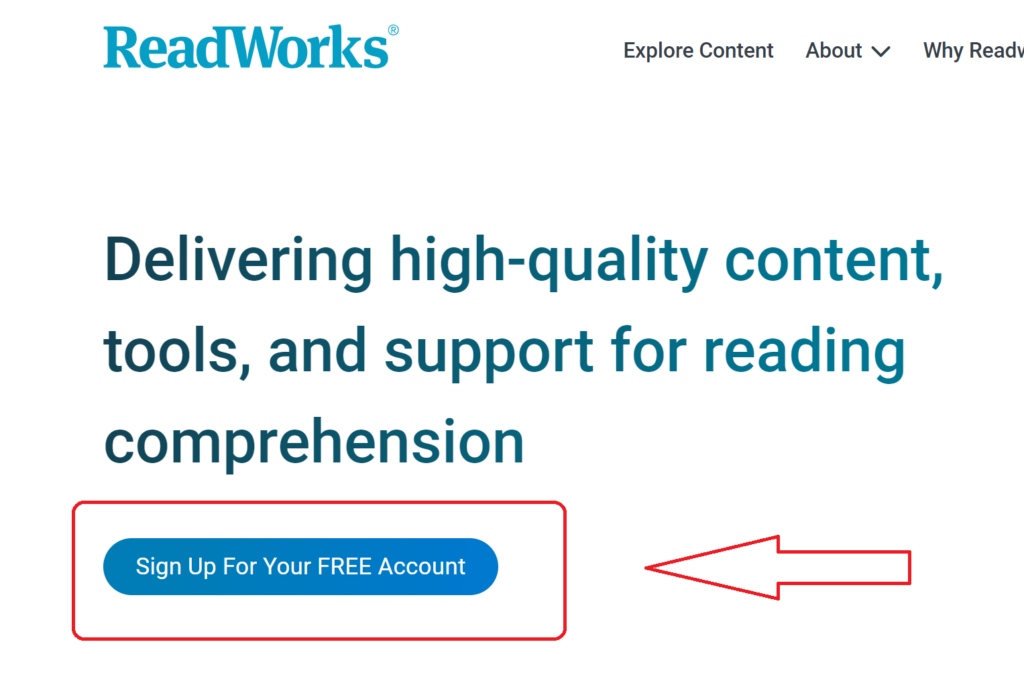 ReadWorks sign up