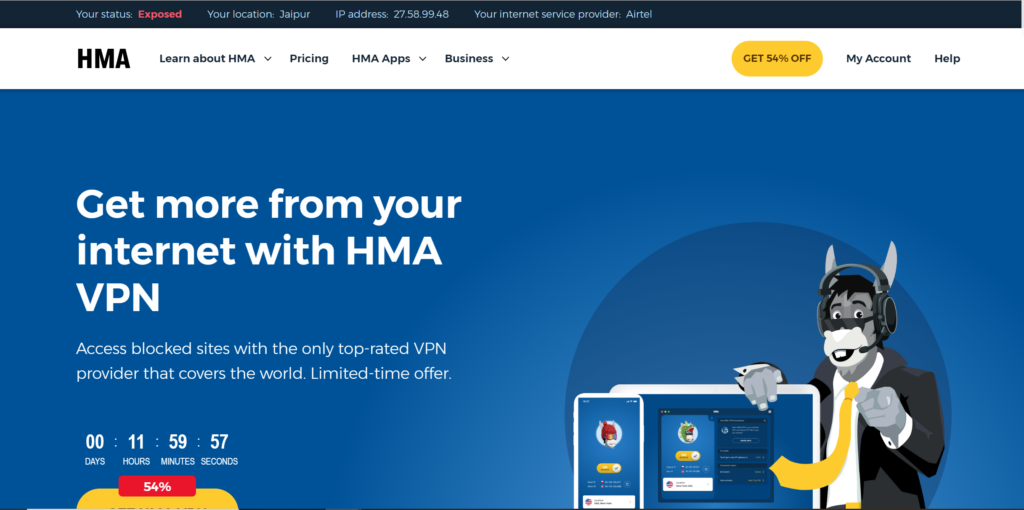 HMA homepage